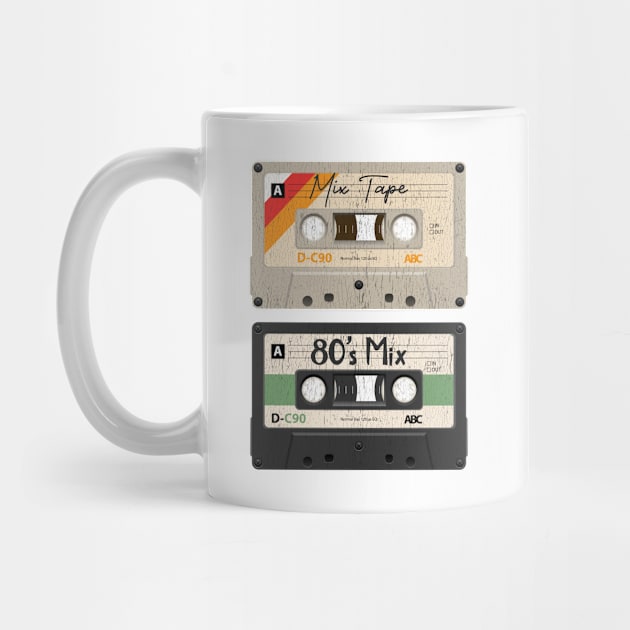 Cassette Tape - 80s Mix Tape by Kudostees